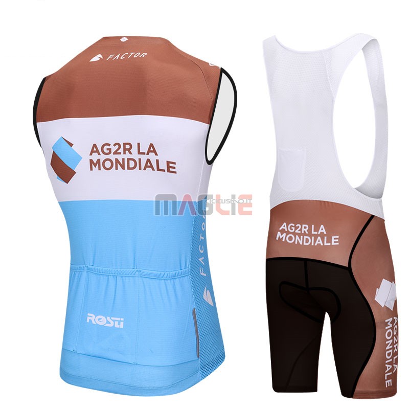 Gilet Antivento Ag2rla 2018 Celeste